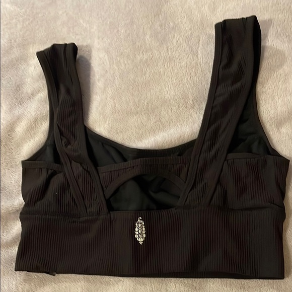 FP Movement Black Sports Bra with Wide Straps and Square Neckline - Picture 3 of 5